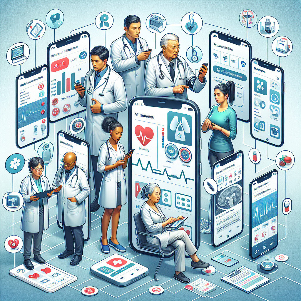 Aplikacje mobilne w obszarze zdrowia i opieki medycznej.